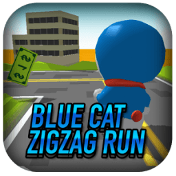 Blue Cat Robot Runner Zigzag आइकन