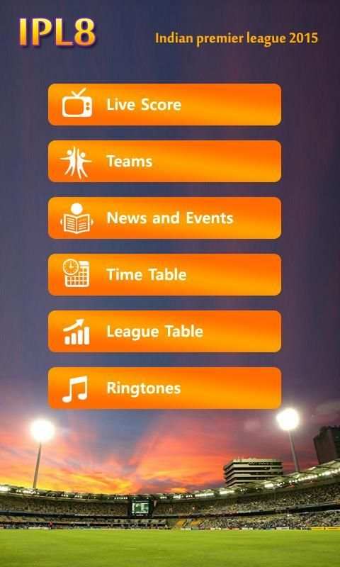 Fixtures IPL 2015 screenshot 1