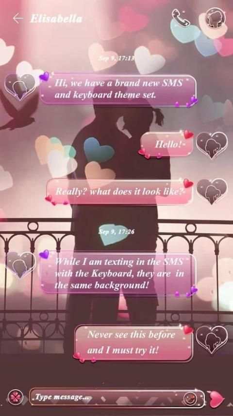Tema SMS Romantis screenshot 3