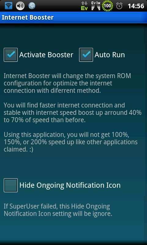 Internet Booster (root) स्क्रीनशॉट 1