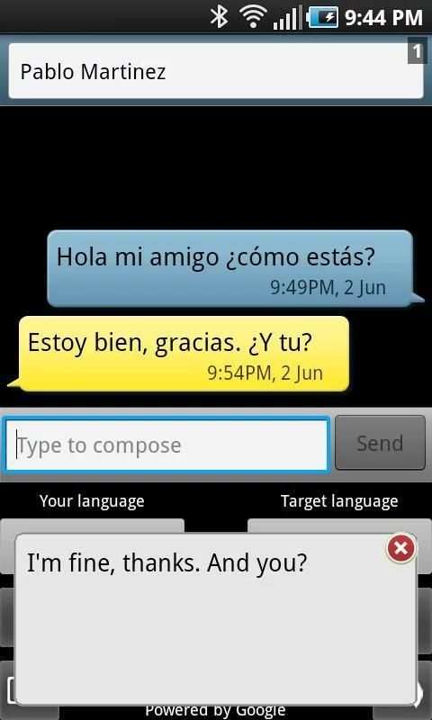 Translating Keyboard 2 screenshot 1