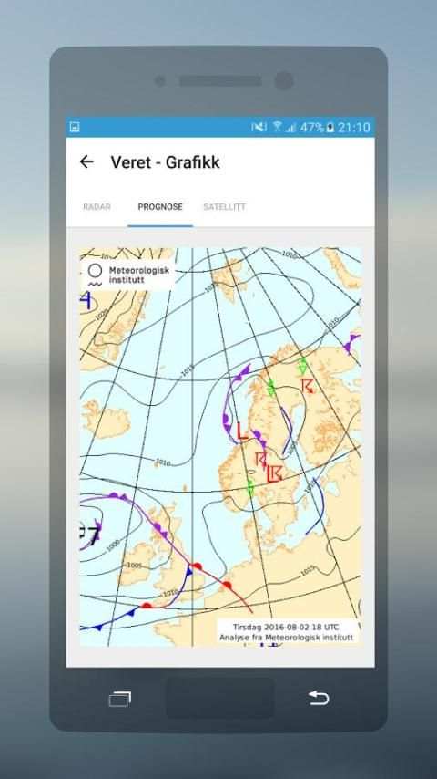 Veret - tidevann, radar++ screenshot 2