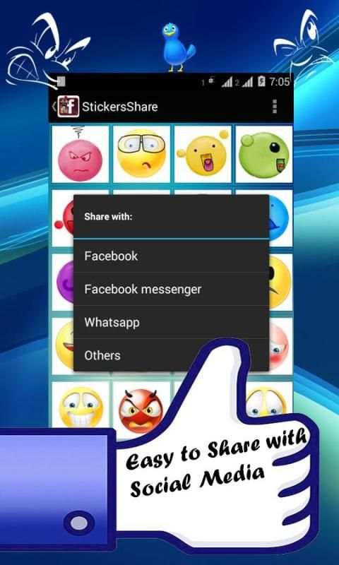 Stickers for Facebook screenshot 1