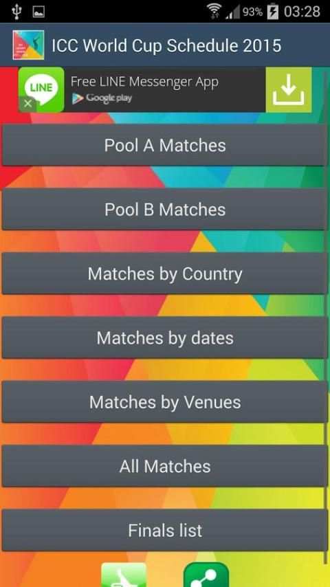 ICC World Cup Schedule 2015 screenshot 1