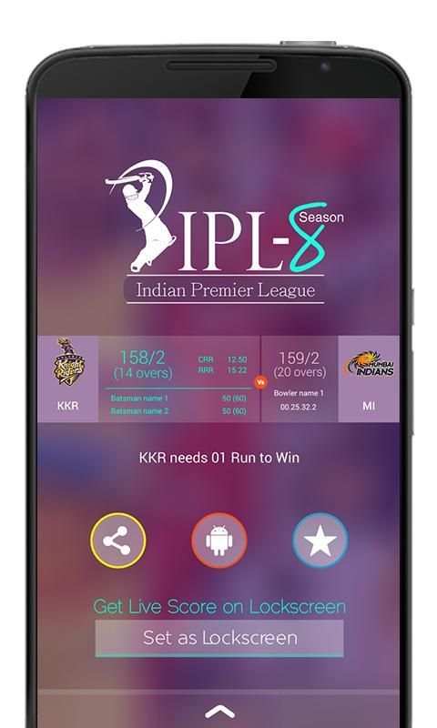 I.P.L. Live Score + LockScreen screenshot 8