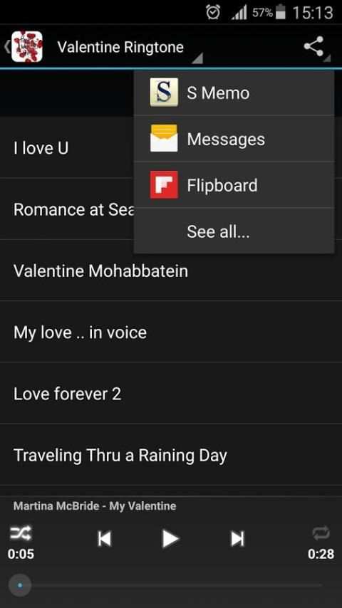 Free Valentine Ringtone 2016 скриншот 1