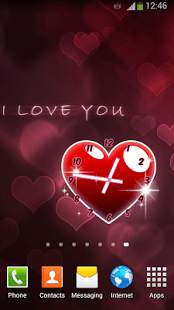 Hearts Clock Widget screenshot 1