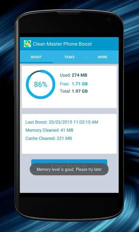 Clean Master Phone Boost 2 تصوير الشاشة