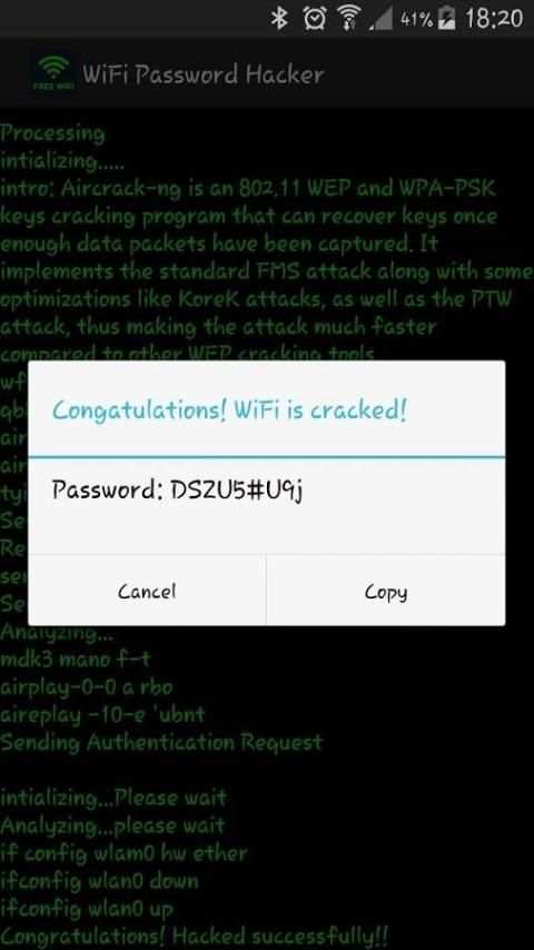WiFi Password Hacker Joke screenshot 1
