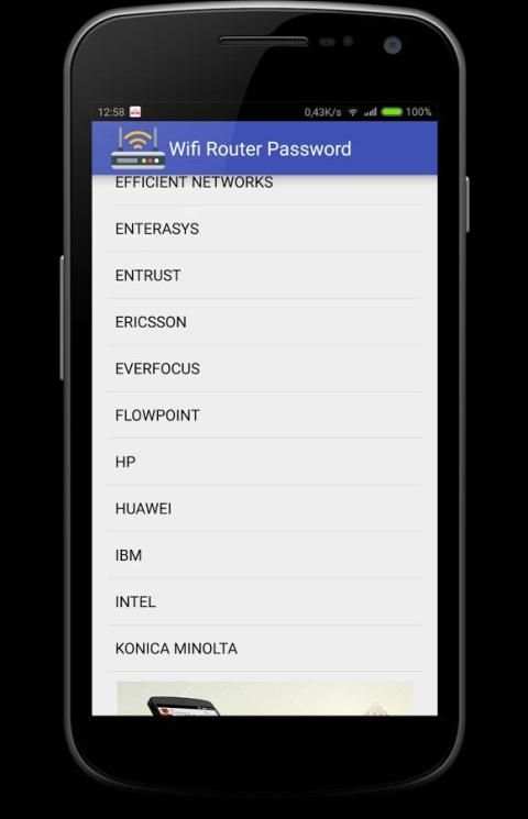 Wifi Router Passwords screenshot 1