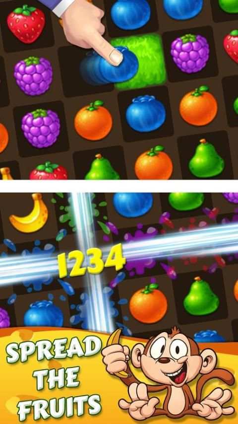 Monkey Trip - Fruit Crush screenshot 4