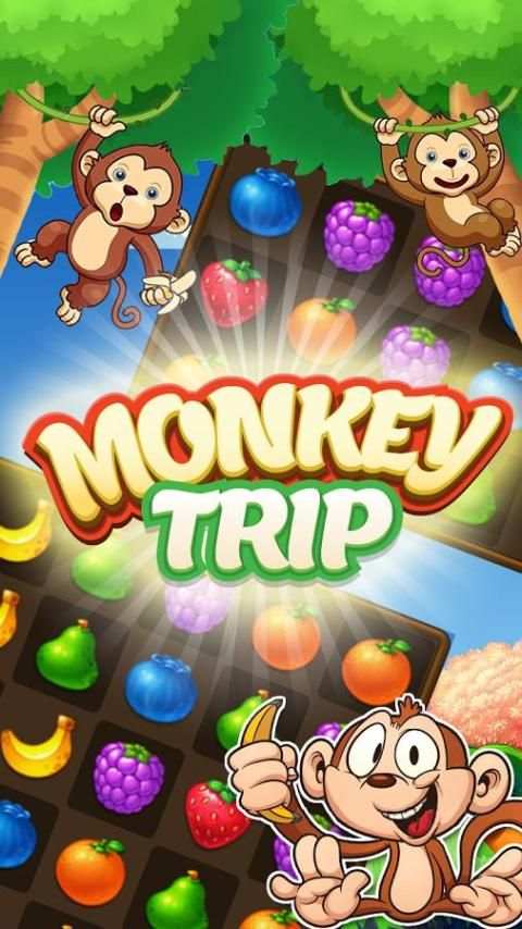 Monkey Trip - Fruit Crush screenshot 1