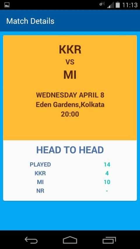 Fixtures for IPL 2015 screenshot 3