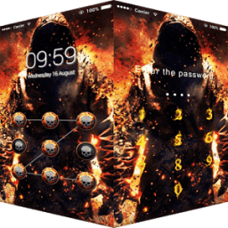 Applock Theme Fire Man icon