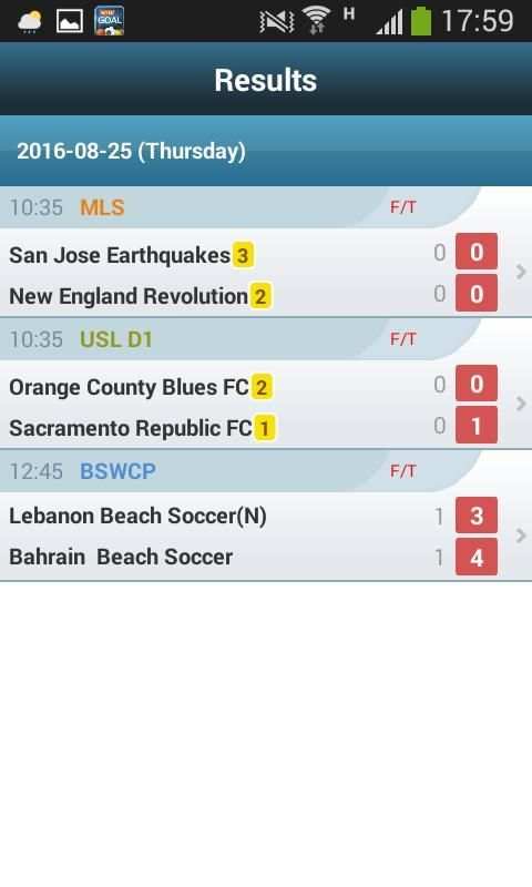 Livescore odds jadwal hasil screenshot 2