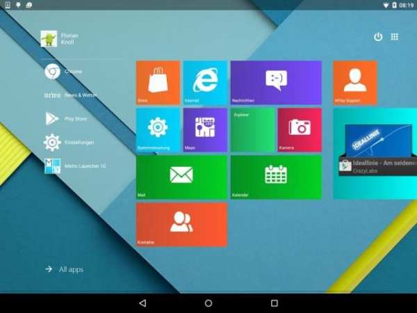 Metro UI Launcher 10 स्क्रीनशॉट 5