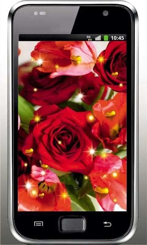 Roses Hearts HD live wallpaper screenshot 2