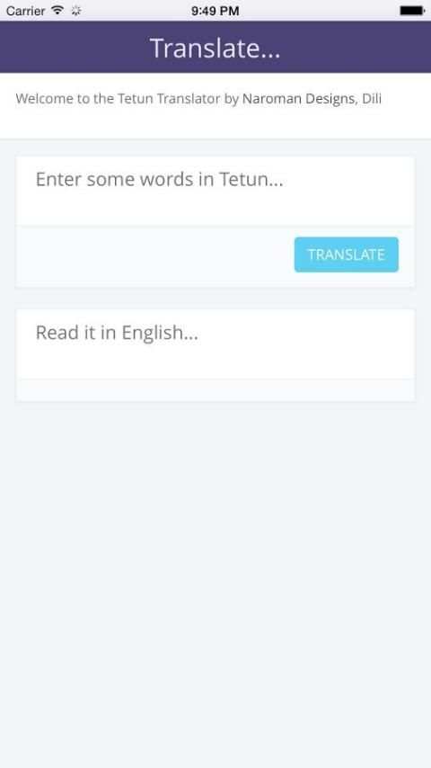 Tetun Translator 2 स्क्रीनशॉट 2