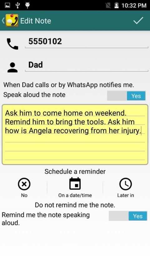 Talking Call Notes & Reminder скриншот 5