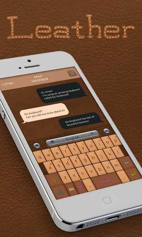 Leather GOKeyboard Theme Emoji screenshot 6