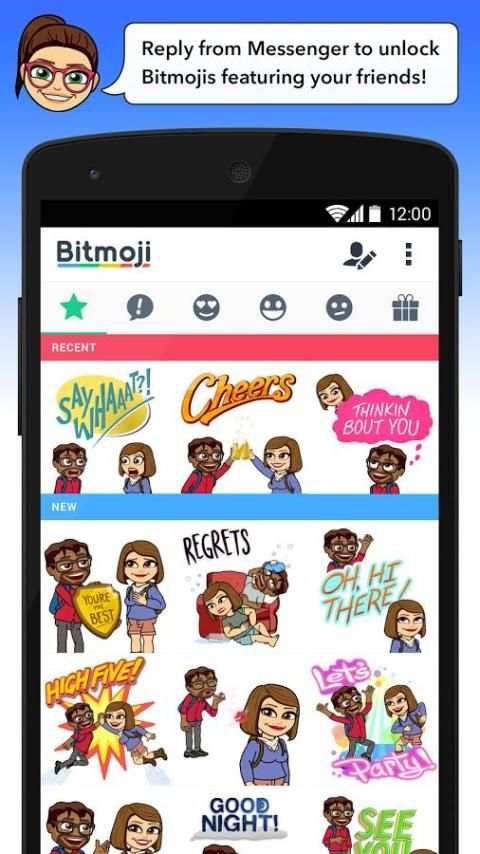 Bitmoji for Messenger स्क्रीनशॉट 3