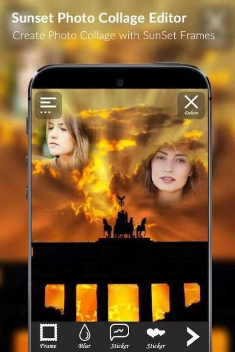 Sunset Photo Collage Editor स्क्रीनशॉट 2