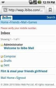 ibibo Email screenshot 1