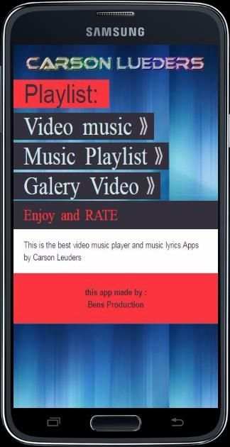 Carson Lueders Videos Music 3 تصوير الشاشة