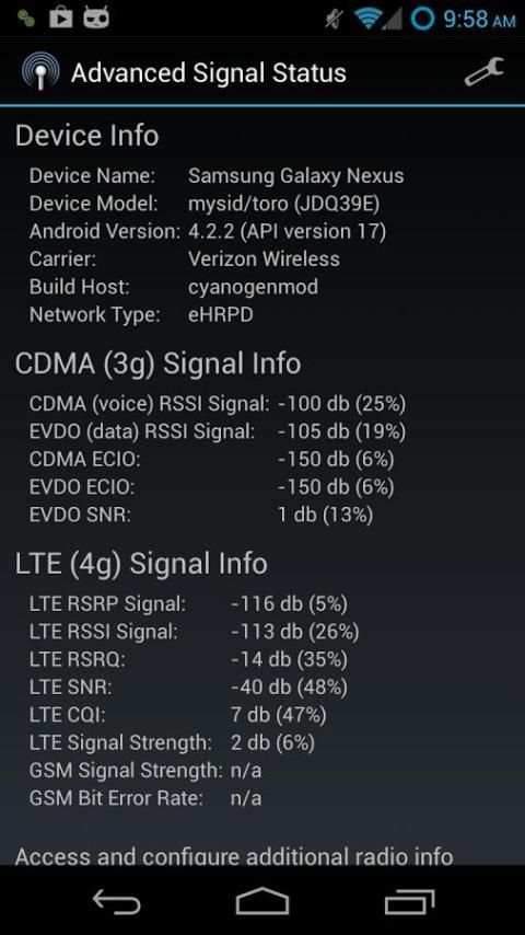 Advanced Signal Status screenshot 7