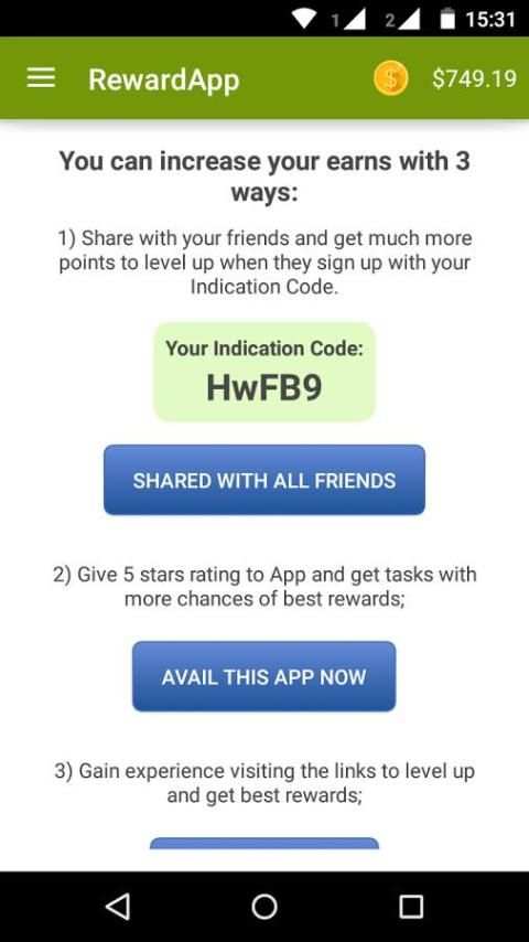 RewardApp - Earn money скриншот 6