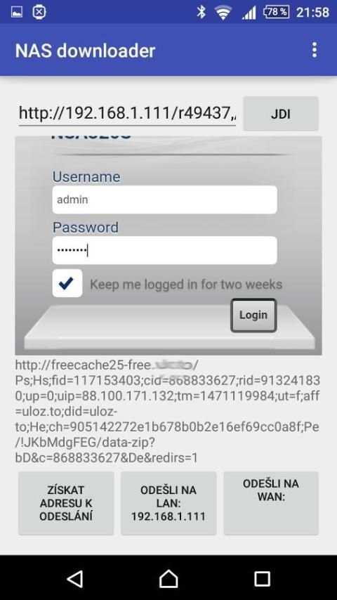 NAS downloader screenshot 1