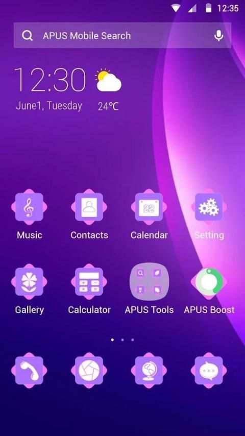 Purple dream theme for APUS screenshot 3