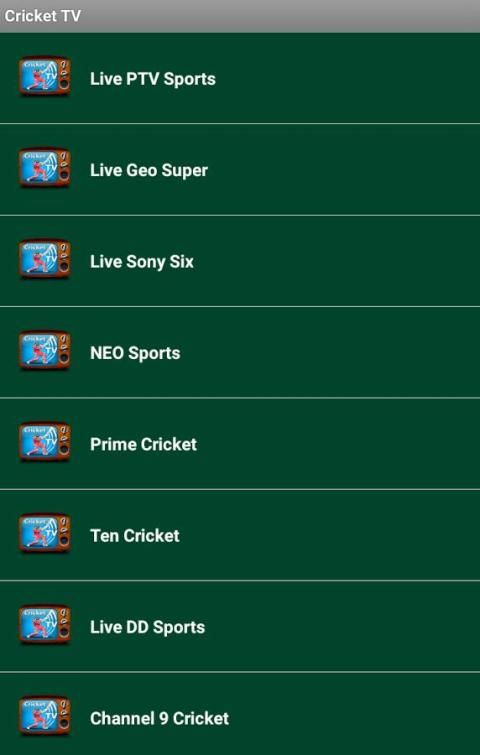 Cricket TV Free Channels screenshot 1