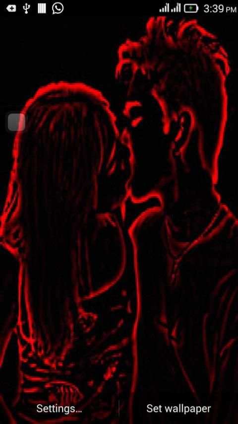 Kiss Live Wallpaper 4 تصوير الشاشة