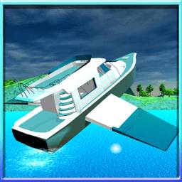 Flying futuristic Yacht Boat