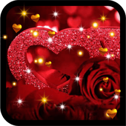 Roses Hearts HD live wallpaper आइकन