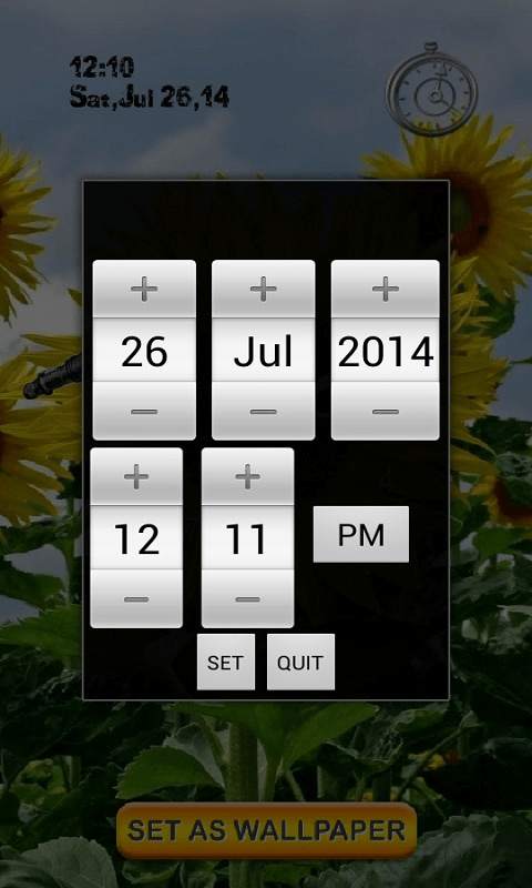 Sunflower Flashlight Clock and Alarm screenshot 4