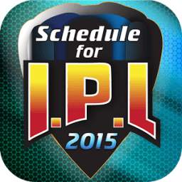 Schedule for I.P.L 2015