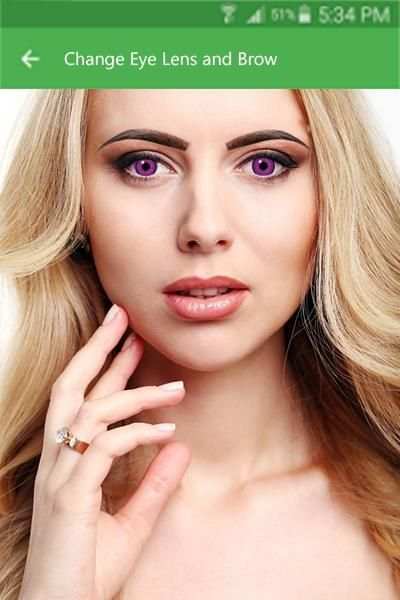 Change Eye Lens and Brow 1 تصوير الشاشة