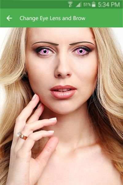 Change Eye Lens and Brow 2 تصوير الشاشة