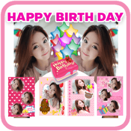 แต่งรูปหลายช่อง อวยพรวันเกิด आइकन