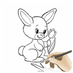 ►Bé học vẽ tranh icon