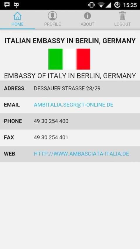 Embassy screenshot 1