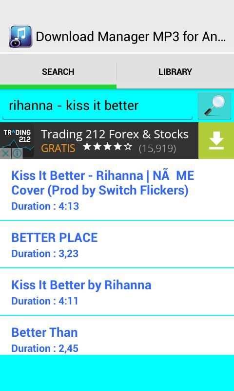 Download Manager MP3 Android скриншот 4