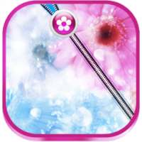 Pink Flowers Zipper UnLock on 9Apps