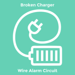 Broken charger wire alarm أيقونة
