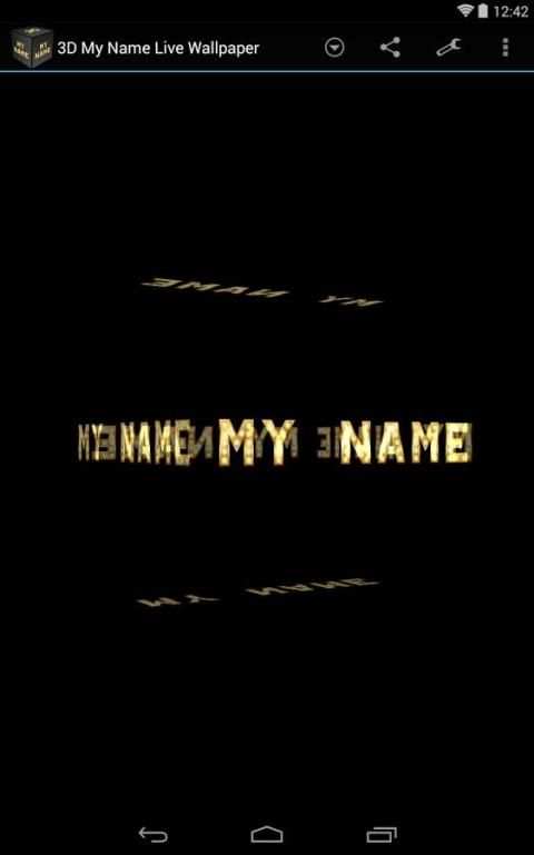 3D My Name Live Wallpaper скриншот 5