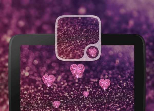 Pink diamond Heart Wallpaper screenshot 2