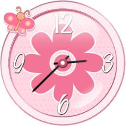 Cute Pink Analog Clock 1.0