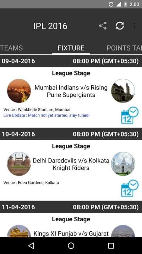 Live IPL 2016 Update, Schedule स्क्रीनशॉट 16
